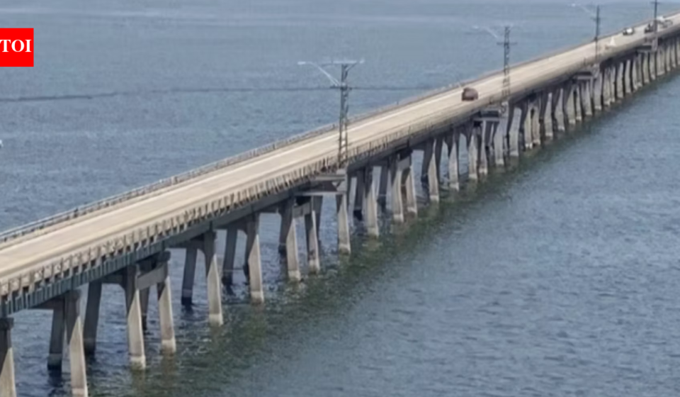 In 1945, Oklahoma opened a nearly 4,900-foot bridge across Lake Texoma; 81 years later a record $408 million project has begun to build its replacement while the old bridge stays open