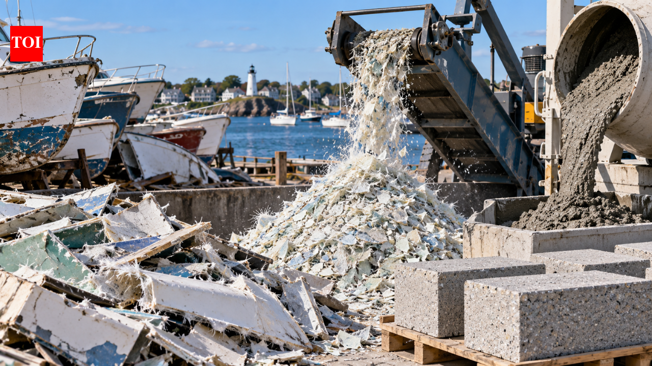 Rhode Island pilot recycled 80 short tons of fibreglass from old boats using a $105,000 NOAA grant, turning shredded hulls into cement material