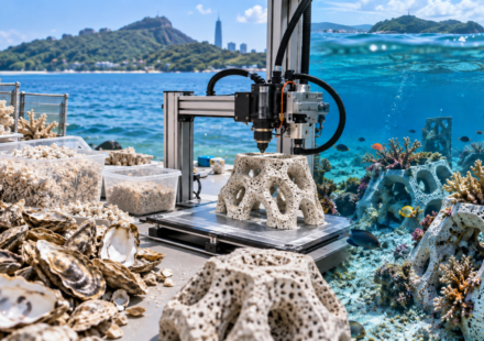 Taiwanese students are turning discarded oyster shells and coral waste into 3D-printed structures for damaged reefs