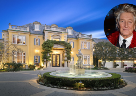 In 1992, Rod Stewart sold his 1925 Los Angeles mansion for $6.25 million; after a two-year restoration and estate expansion, the nearly 6-acre compound sold in two deals totaling $86 million