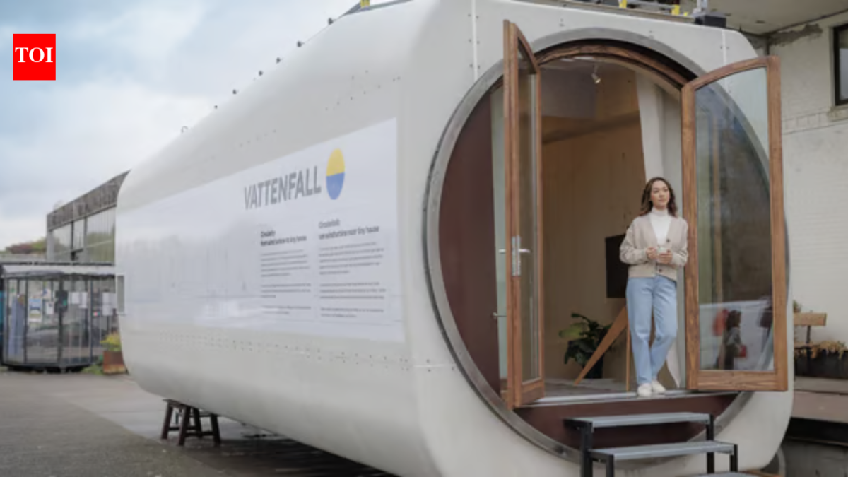 Retired wind turbines are being transformed into tiny solar-powered houses and recycled skis by a Swedish company