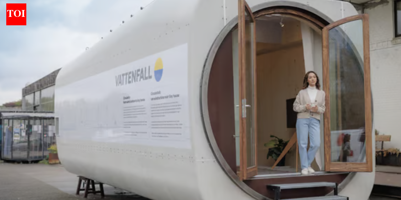 Retired wind turbines are being transformed into tiny solar-powered houses and recycled skis by a Swedish company