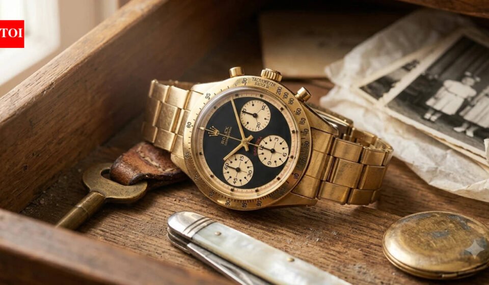 In 1967, Rolex made a rare yellow-gold Daytona with a Paul Newman dial; after more than 45 years in a family drawer, two sisters inherited it and it sold for CHF 1.143 million in Geneva