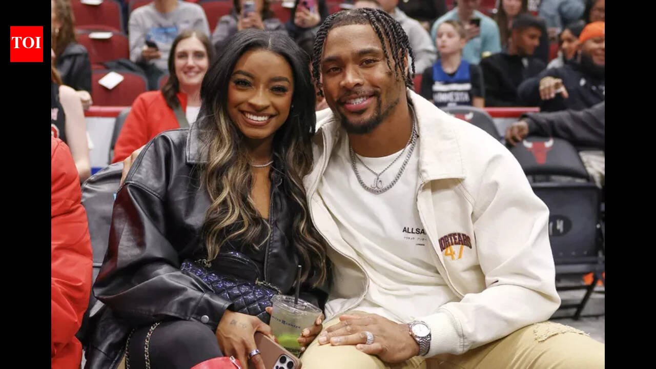 While Simone Biles and Jonathan Owens built their Texas dream mansion, Biles used a 3,998-sq-ft home as a temporary base; with the custom build finished, the 1-acre property is now listed for $1.2 million