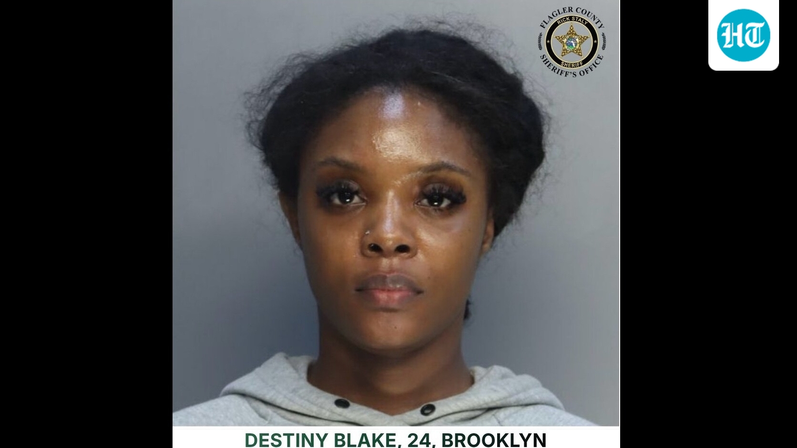 Destiny Blake allegedly used airline travel benefits to visit a 75-year-old Florida woman after impersonating a sweepstakes representative (X | @FlaglerSheriff)