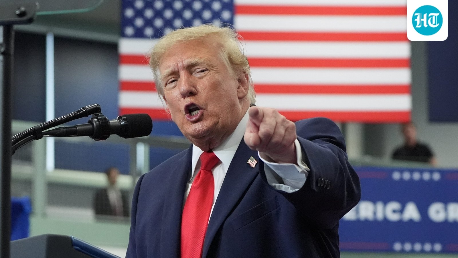 Trump posts bizarre AI video recreating Yorkshire tiger attack, showing POTUS wrestling the animal before hugging it (AP/PTI) (AP10_14_2026_000004B) (AP)