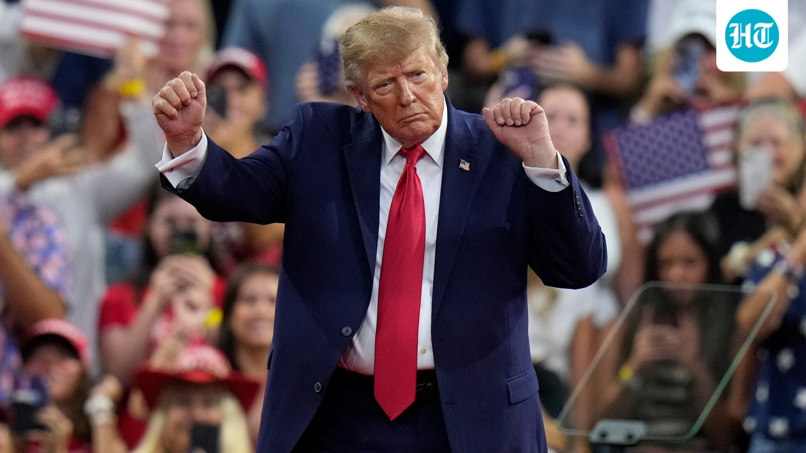 President Donald Trump appeared to make guttural sounds when speaking in South Carolina and Iowa. (AP)