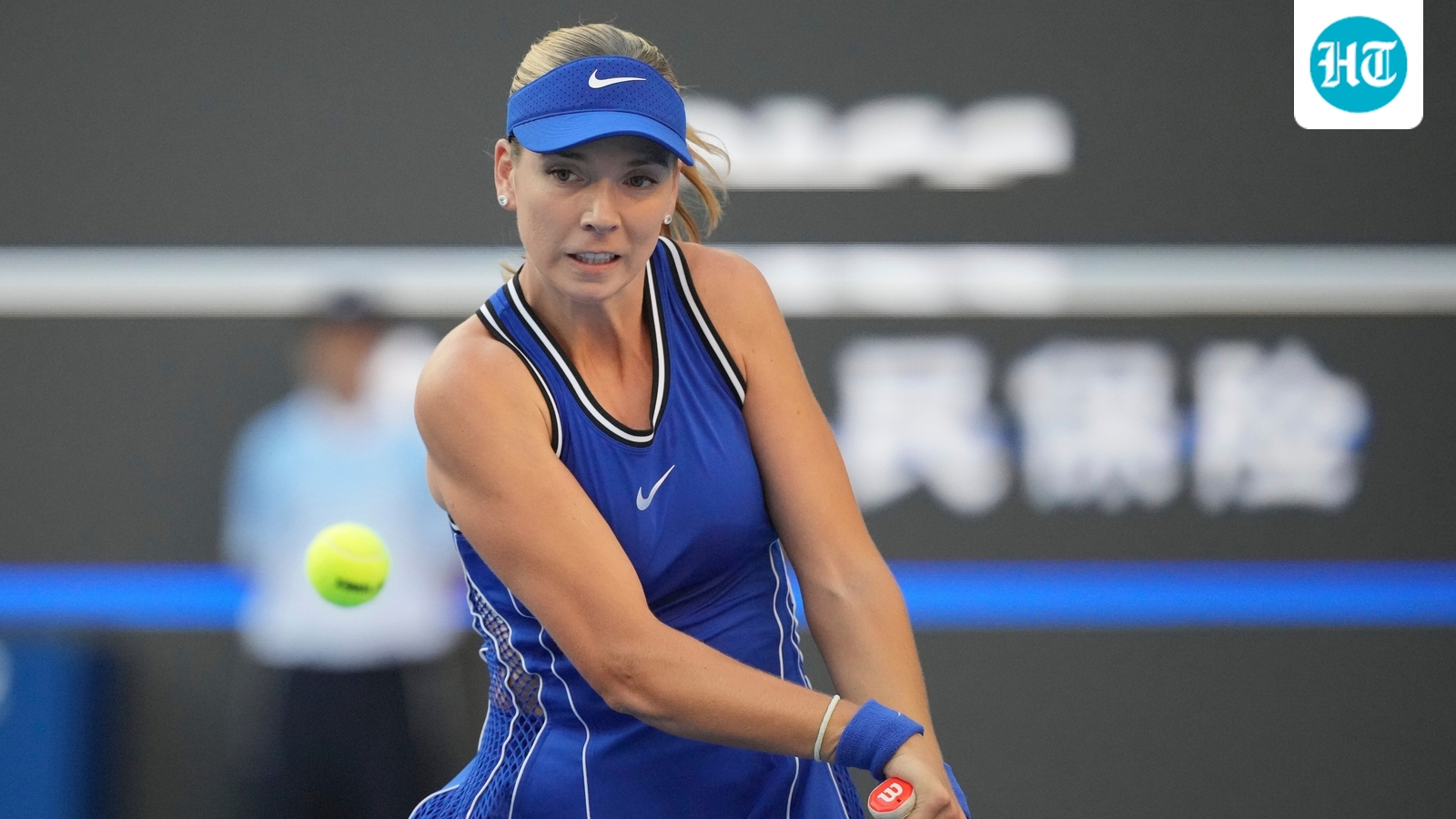 Katie Boulter’s Japan Women’s Open match was halted by heavy rain in Osaka. (AP Photo/Achmad Ibrahim) (AP Photo/Achmad Ibrahim)