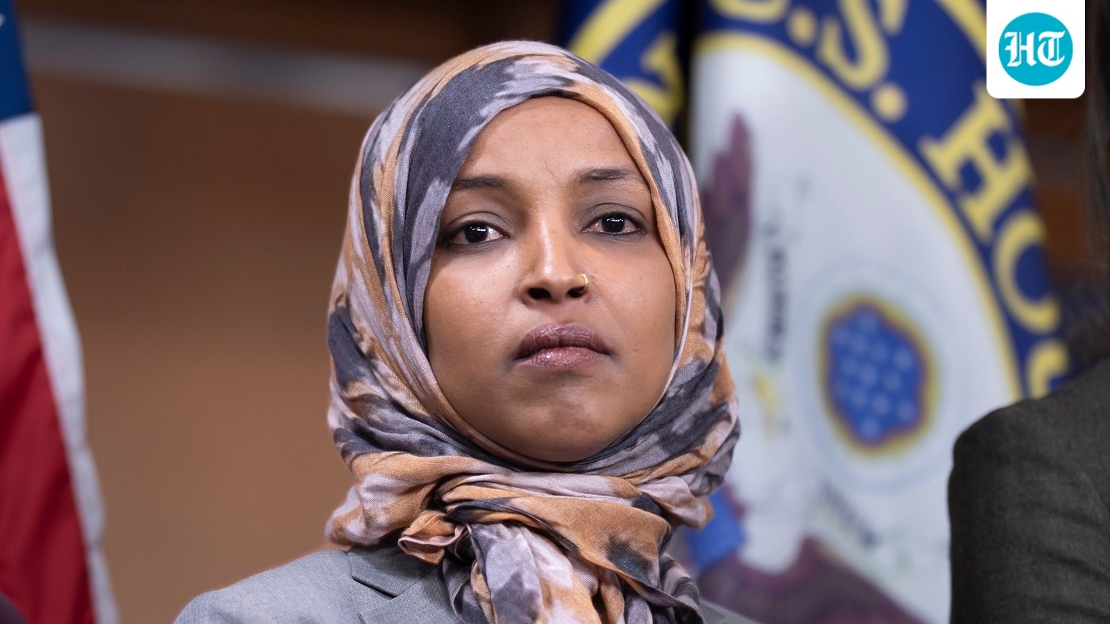 Ilhan Omar, the Democratic congresswoman whose home was searched by federal agents. (AP Photo/J. Scott Applewhite, File) (AP Photo/J. Scott Applewhite)