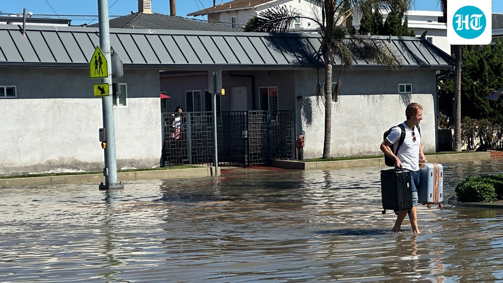 Newport Beach shuts all beaches and piers. (AP Photo/Eugene Garcia)