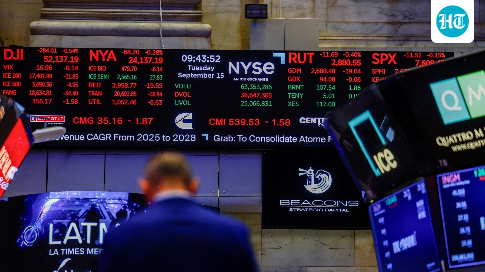 US stock futures fall as inflation rises to 3.7% and Treasury yields climb.
(REUTERS/Jeenah Moon/File Photo) (REUTERS)