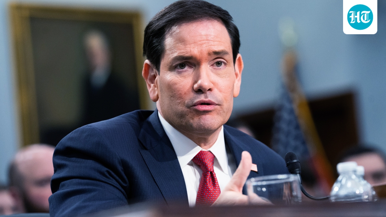 Marco Rubio reminded employees to follow federal ethics rules a day after Donald Trump removed former Ambassador to Greece Kimberly Guilfoyle. (HT_PRINT)