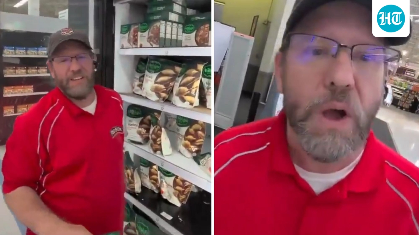 The employee whose on-camera breakdown video went viral. (Screengrab)