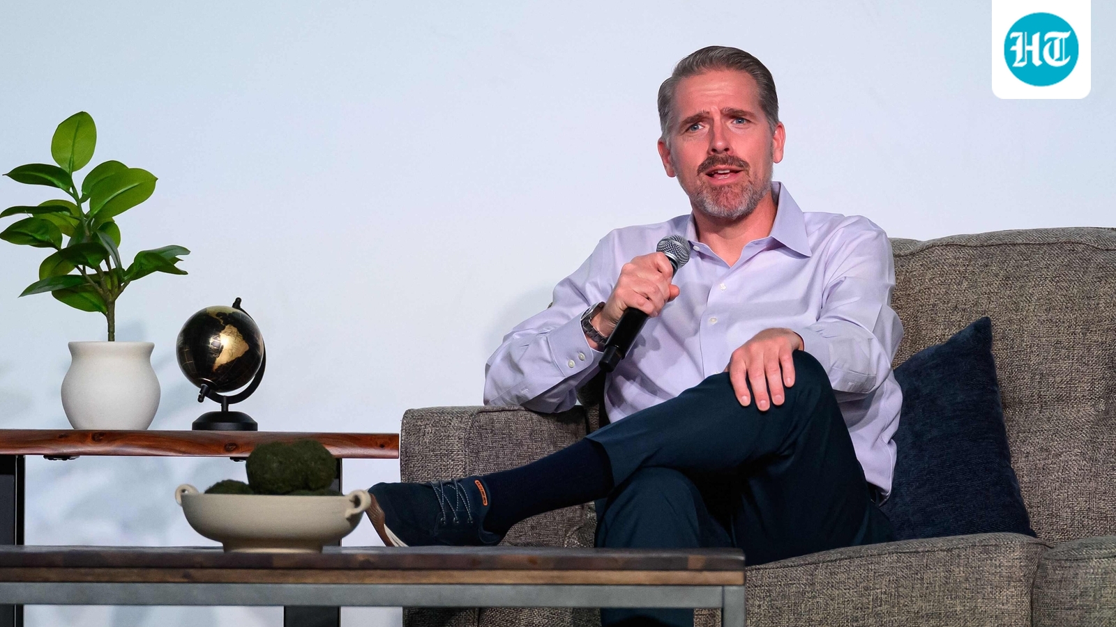 Conservative commentator Scott Jennings is interviewed onstage at an Americans for Prosperity event at the Adventureland amusement park on August 22, 2026 in Altoona, Iowa. (Getty Images via AFP)