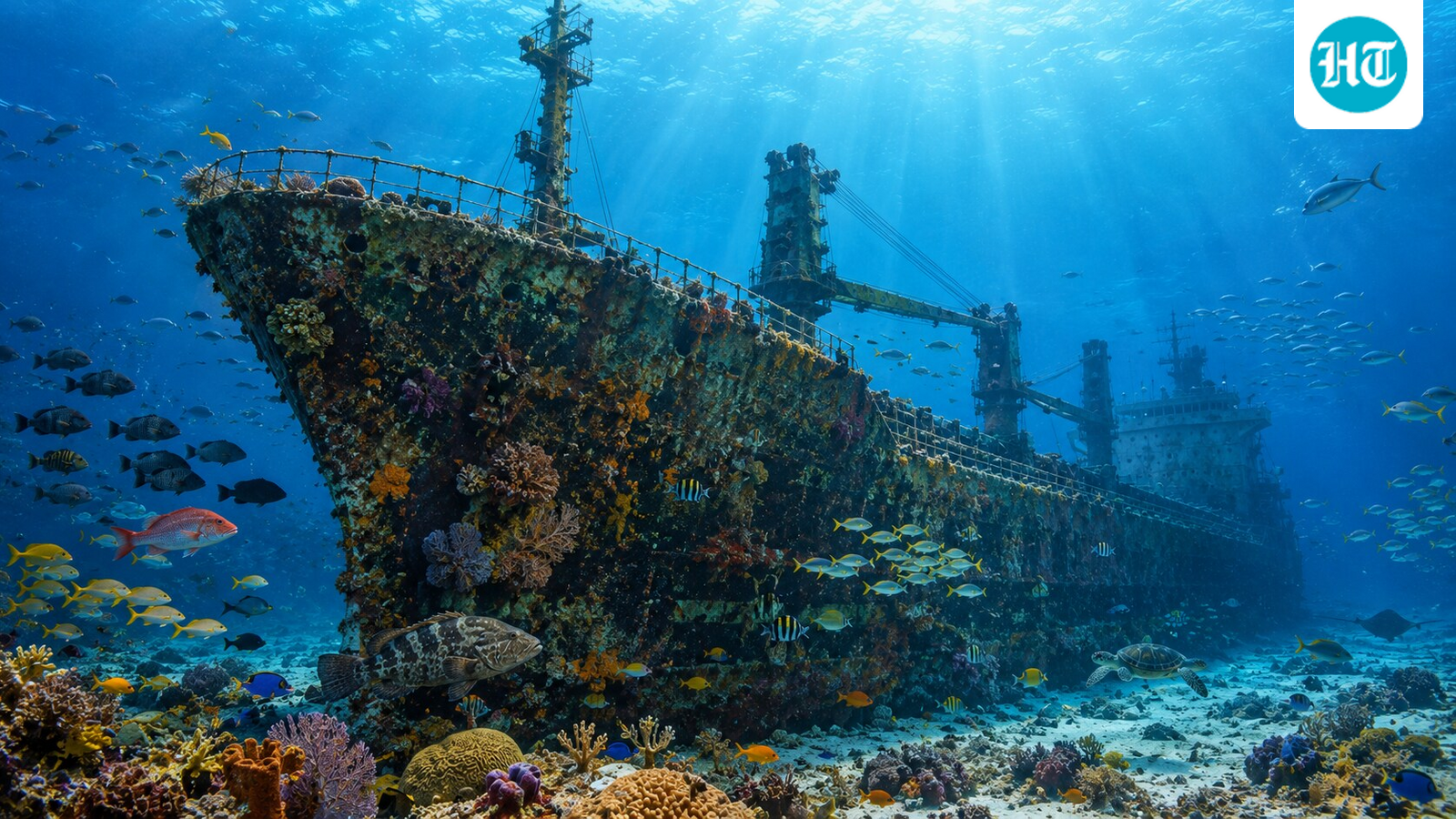 An abandoned ship, a new reef: How Florida turned a derelict vessel into a marine habitat. (AI-generated/ChatGPT)