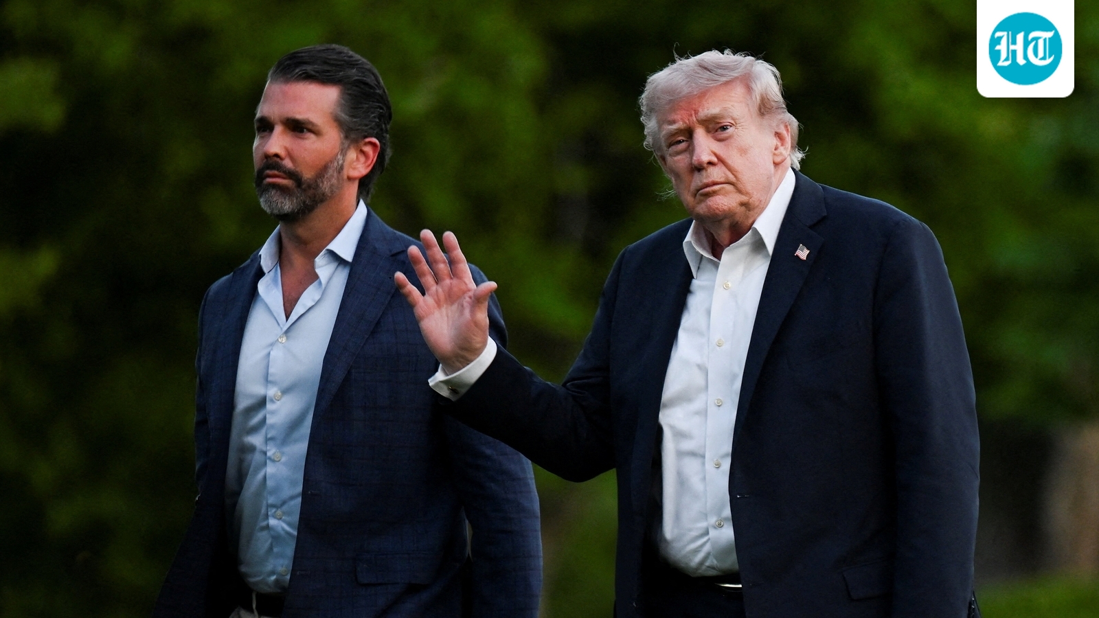Donald Trump with his eldest son, Donald Trump Jr. (File Photo/Reuter)