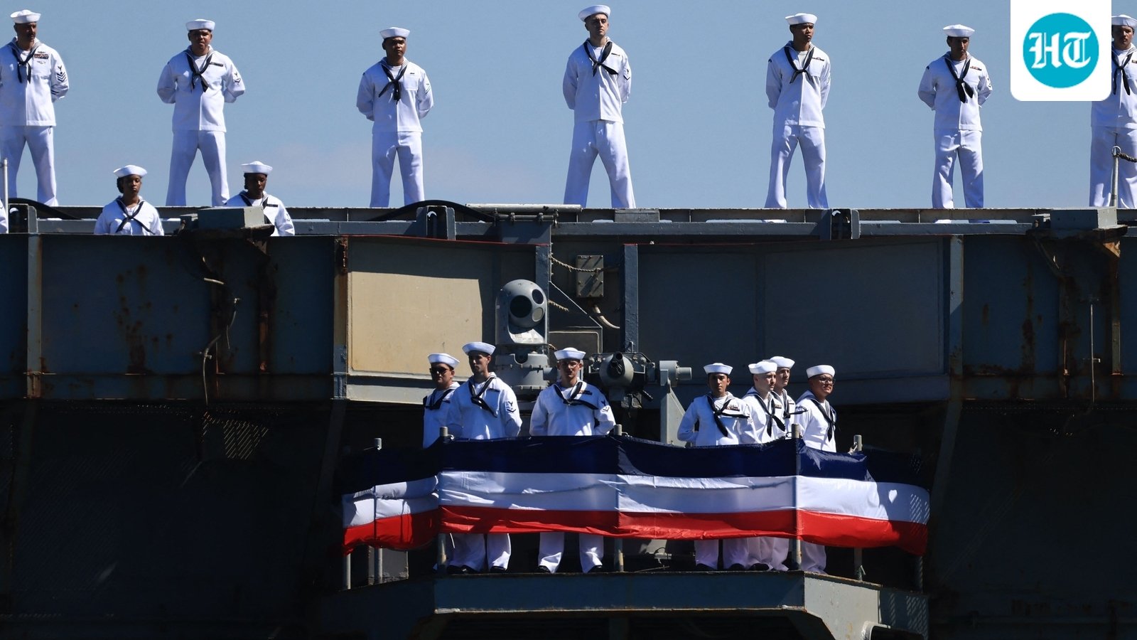 USS Abraham Lincoln returns to San Diego after record deployment. (AFP)