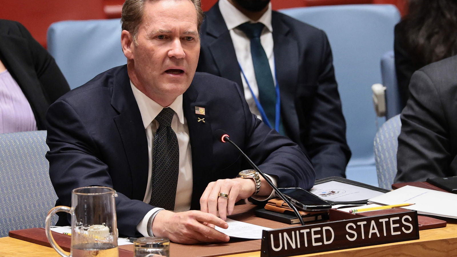 Mike Waltz criticized Cuba’s government during a UN address as Foreign Minister Bruno Rodríguez Parrilla challenged his remarks and the meeting’s procedure. (Getty Images via AFP)