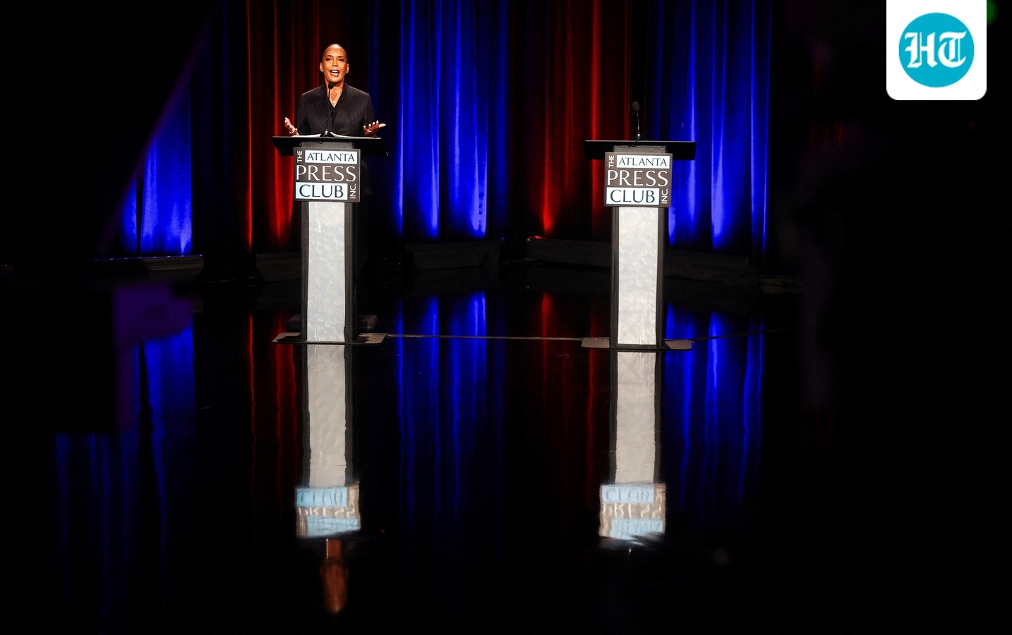 Republican US Senate candidate Mike Collins speaks ahead of the midterm elections at Georgia Highlands Student Center in Cartersville, Georgia, US, October 27, 2026. (REUTERS)