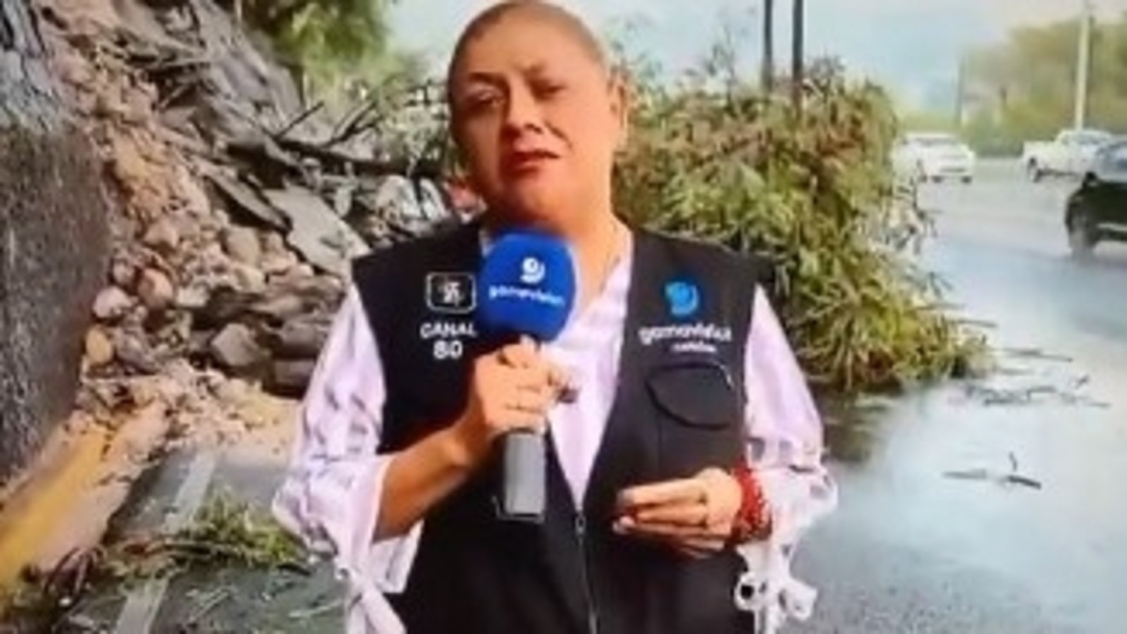 Alma Flores and Cristo Martínez faced a life-threatening situation when a runaway SUV hit them during a live broadcast in Monterrey.