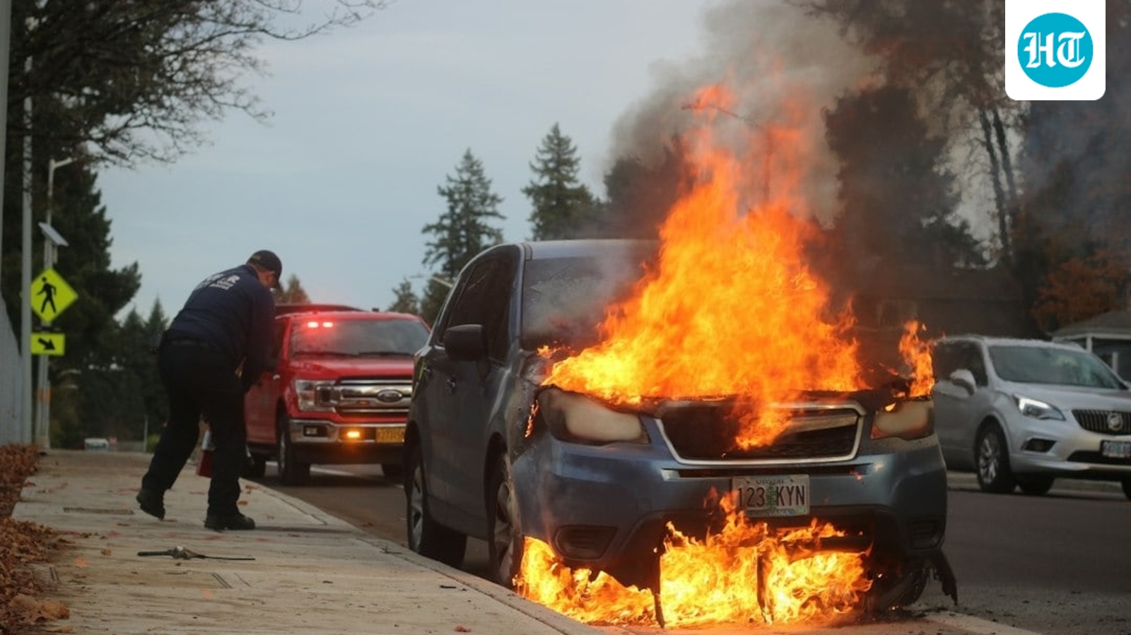 California Highway Patrol confirms electric semi-truck fire near Hayward slowing the traffic on Interstate 880. (Representational) (Unsplash)