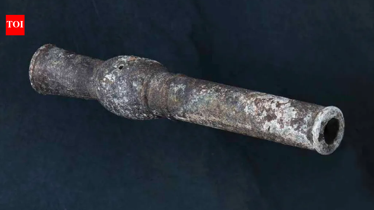 Soldiers looking for land mines in South Korea have found the country's oldest gun, a 600-year-old inscribed bronze tube used to fire gunpowder-propelled arrows