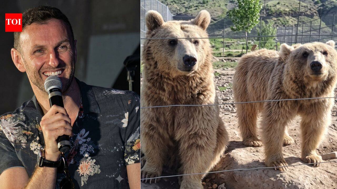 Outlander actor Steven Cree opens bear sanctuary in Armenia; three rescued Syrian brown bears move from filthy cages to spacious habitats