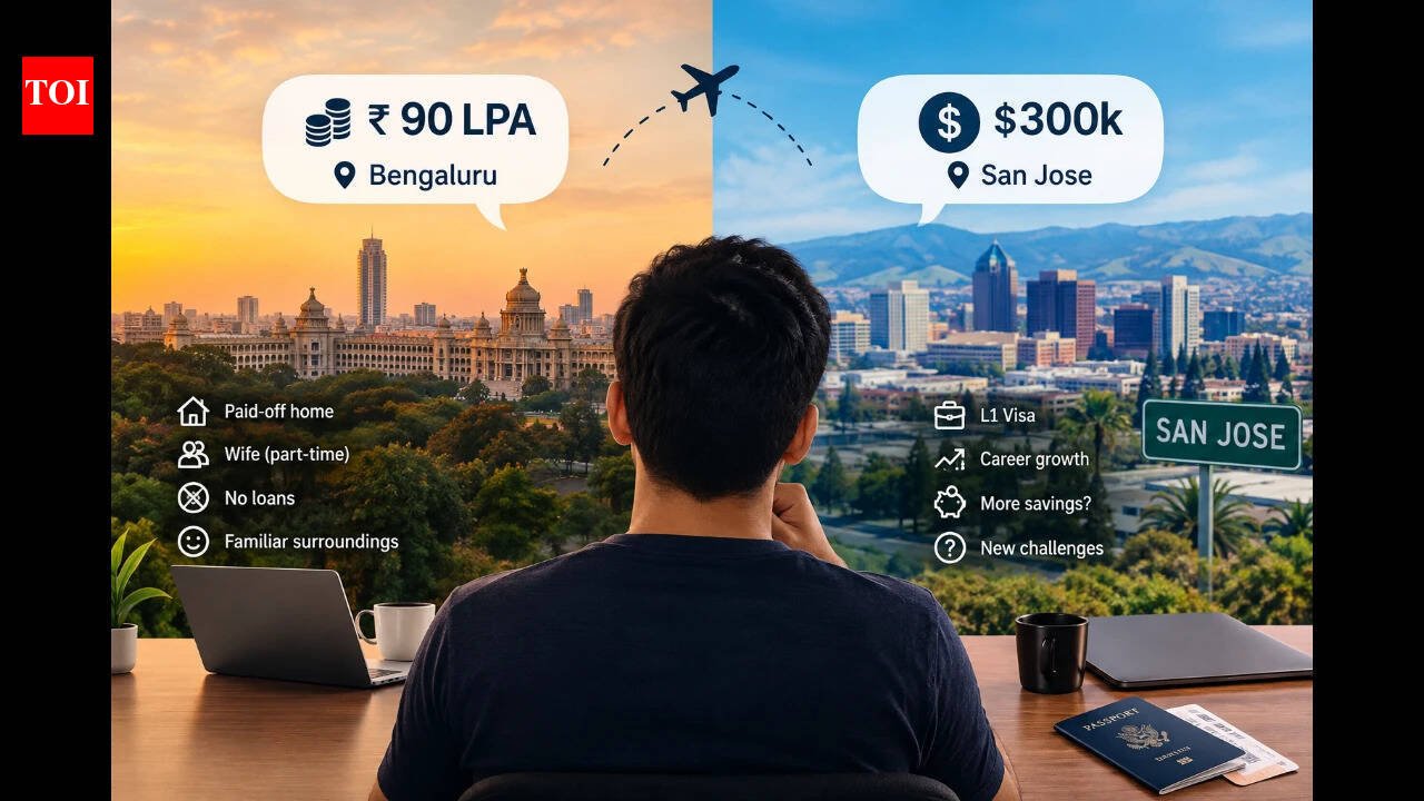 Rs 90 LPA in Bengaluru or $300k in San Jose: Redditor asks if it's wiser to move to US on an L1 visa