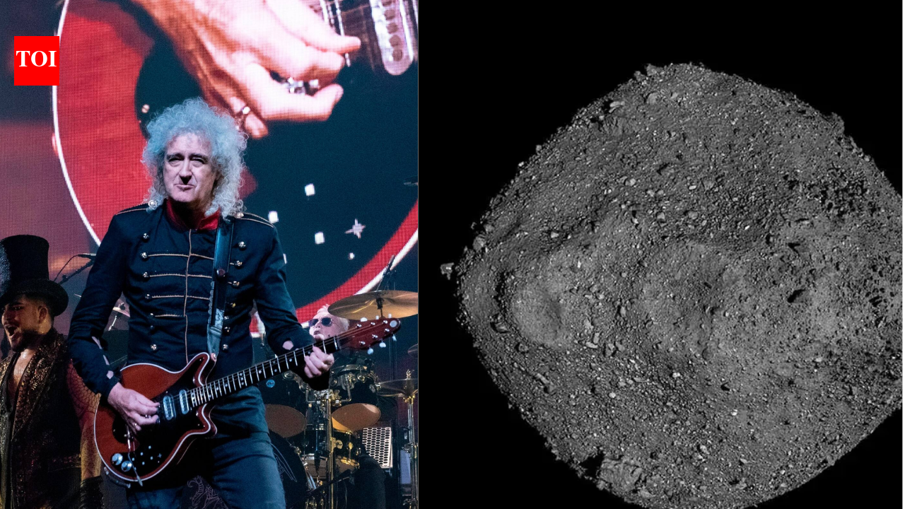 Nasa struggled to find a safe sampling site on asteroid Bennu; Queen guitarist Brian May used his little-known 3D imaging skills to reveal its treacherous terrain