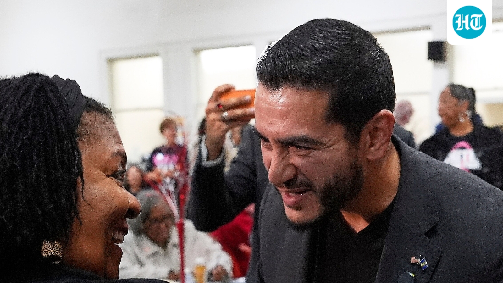 Democratic nominee for U.S. Senate Abdul El-Sayed greets supporters during a campaign event Wednesday, October 14. (AP Photo/Paul Sancya)
