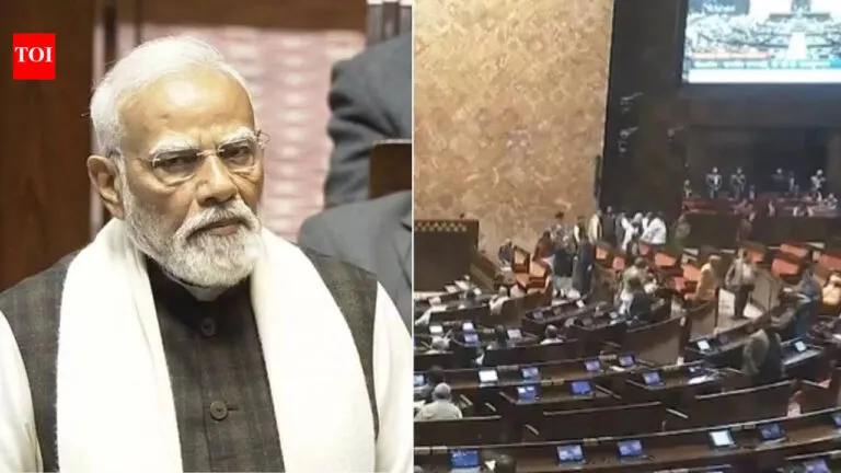 Evening News Report: Modi attacks House opposition, MPs walk out; LS Speaker says he asked PM to skip House & more India News