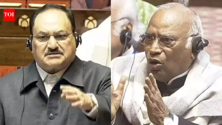 In Rajya Sabha, Kharge refers to LS row, draws attack from BJP | India News