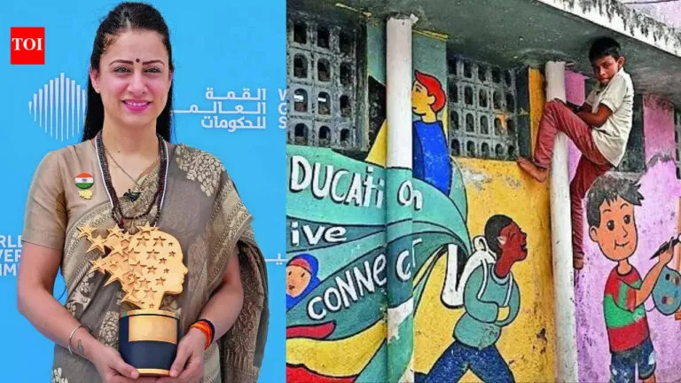 Teacher who reaches out to children who have never been to school and paints murals to educate them wins $1 million global prize | India News